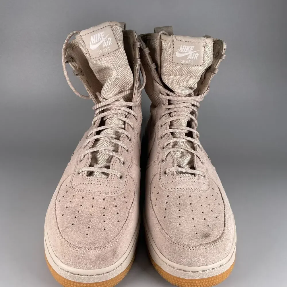 Nike SF Air Force 1 String Men's Size 10 Beige Basketball Sneakers Casual Shoes